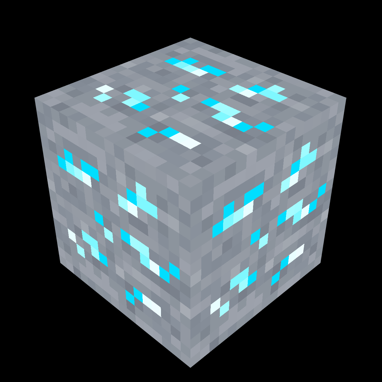 Diamond cube from Minecraft